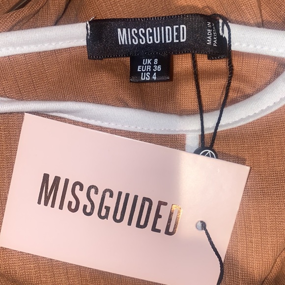 Camel Rib Contrast Piping Midaxi Dress - Picture 2 of 2